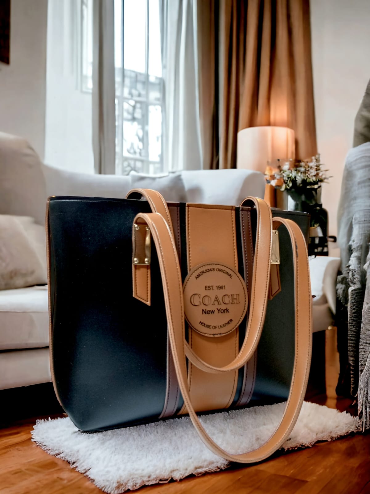 branded tote bag coach logo