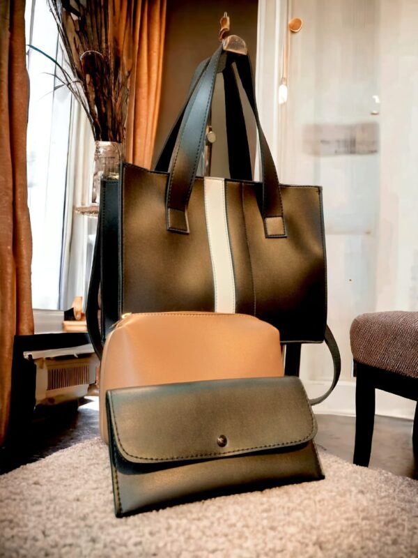 Lines pack leather right 3piece bag set