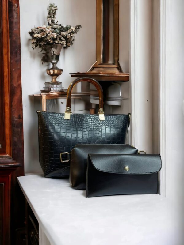 3 Piece Crocodile Leather bag - Image 2