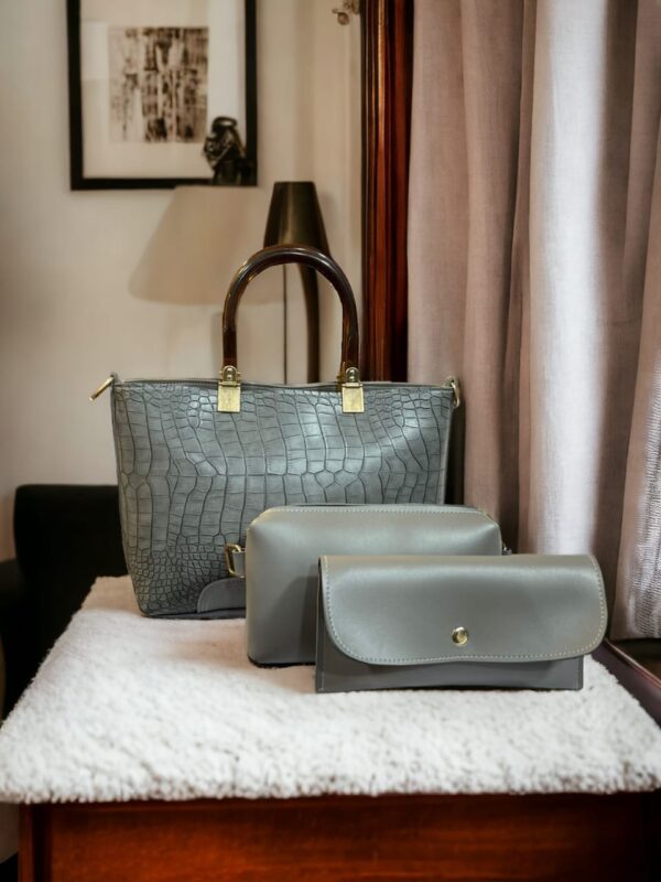 3 Piece Crocodile Leather bag - Image 3
