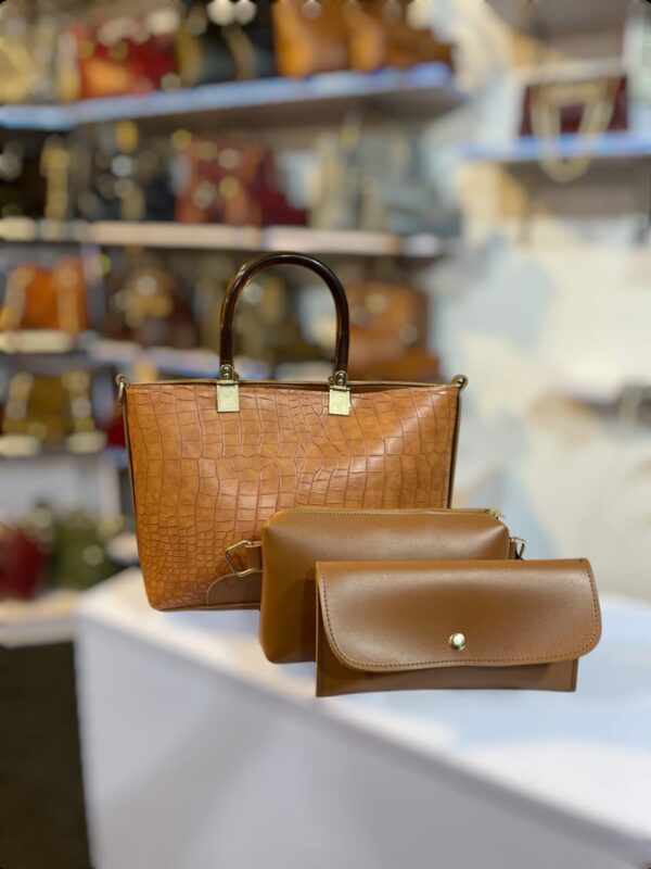 3 Piece Crocodile Leather bag - Image 6