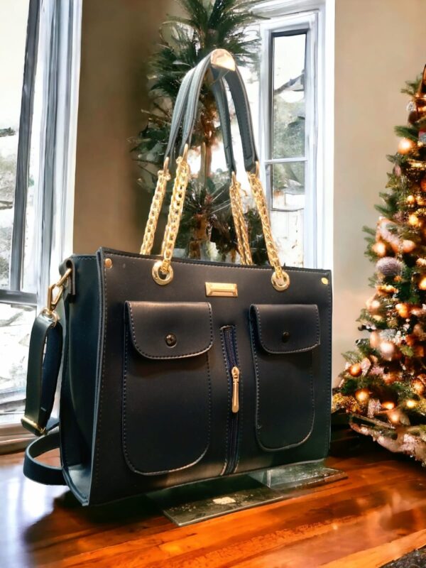 luxury tote bag with double pocket