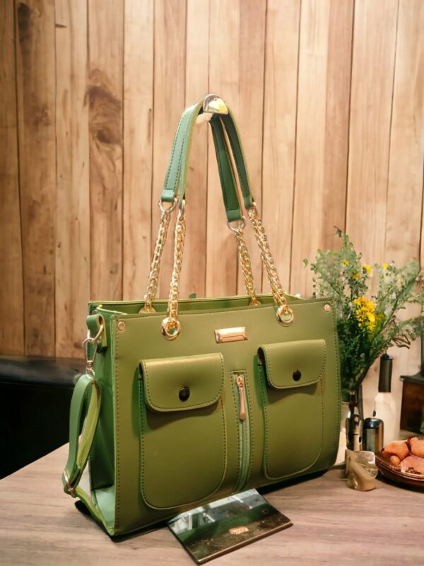 luxury tote bag with double pocket