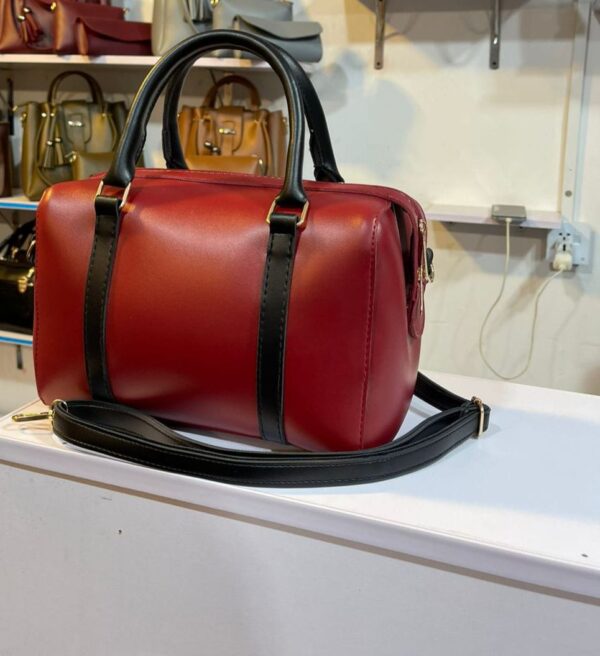 Duffle style big handbag red