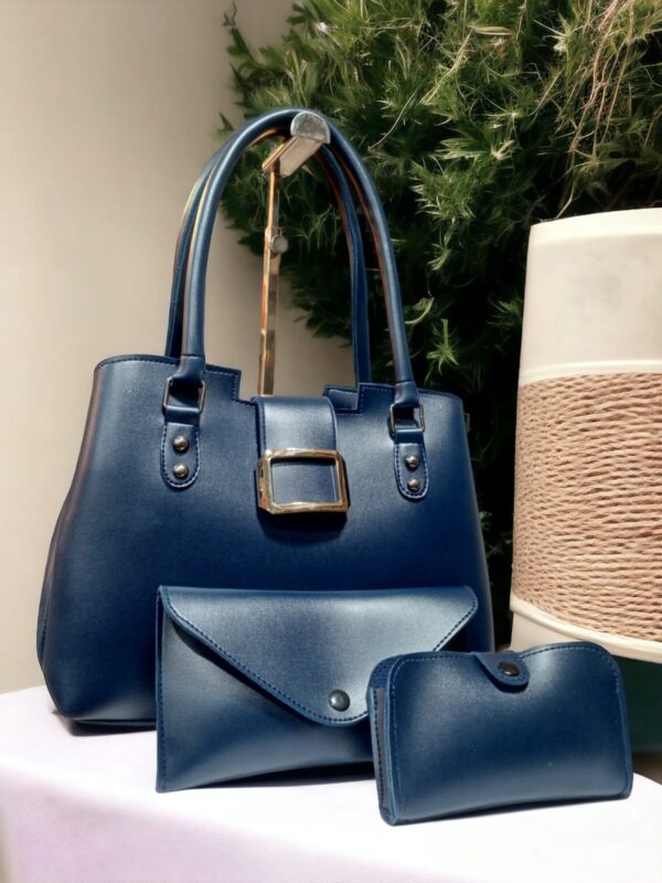 leather right 3pc ladies bag set