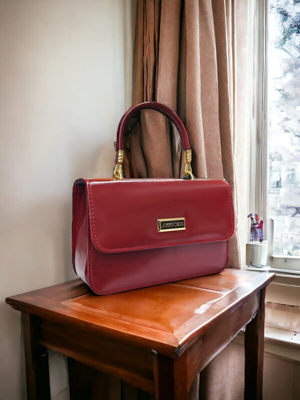 Leather Shine Crossbody Casual Bag by Jimmy Choo - Eid Collection RED